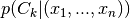 p(C_k|(x_1,...,x_n))